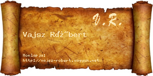 Vajsz Róbert névjegykártya