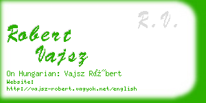 robert vajsz business card